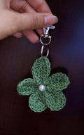 Crochet Single Flower Keychain/Purse Charm